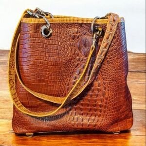 BSwanky Authentic American Alligator Leather Convertible Shoulder Backpack Purse